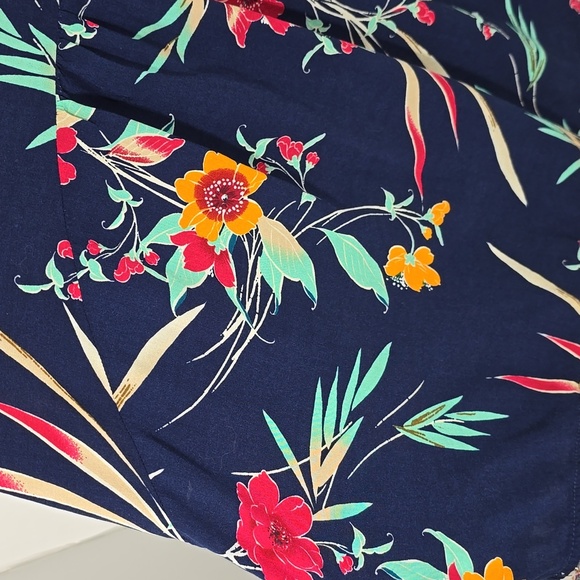 {KORI America} Floral V-Neck Top - Multicolor With Tassles - Picture 9 of 12